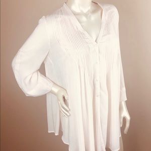 Sheer Ivory/Cream Color Blouse (Women’s Sz XS)
